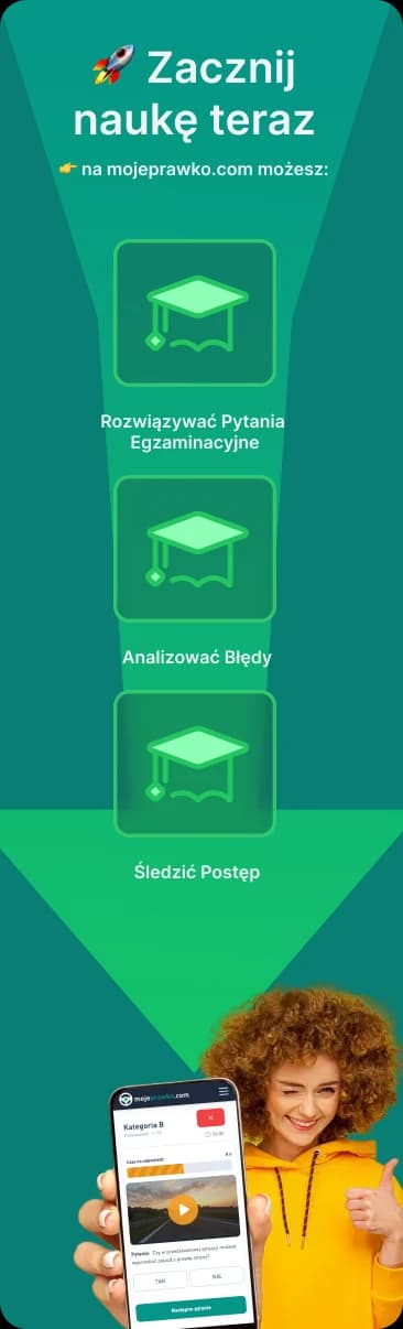 Grafika przedstawiająca elementy egzaminu na prawo jazdy