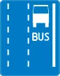 Znak D-12 Pas ruchu dla autobusów