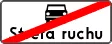Znak D-53 koniec strefy ruchu
