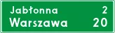 Znak E-13 Tablica kierunkowa