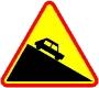 Znak A-22 Niebezpieczny zjazd