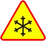 Znak A-32 Oszronienie jezdni