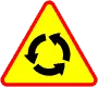 Znak A-8 Skrzyżowanie o ruchu okrężnym