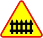 Znak A-9 Przejazd kolejowy z zaporami