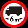 Znak B-17 Zakaz wjazdu pojazdów o długości ponad ... m.