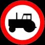 Znak B-6 Zakaz wjazdu ciągników rolniczych
