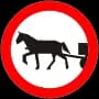 Znak B-8 Zakaz wjazdu pojazdów zaprzęgowych