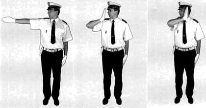 Znak Przejazd przed policjantem