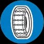 Znak C-18 Nakaz używania łańcuchów przeciwpoślizgowych