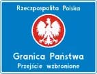 Znak F-2 Przekraczanie granicy zabronione