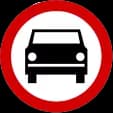 Zakaz wjazdu pojazdów silnikowych, z wyjątkiem motocykli jednośladowych